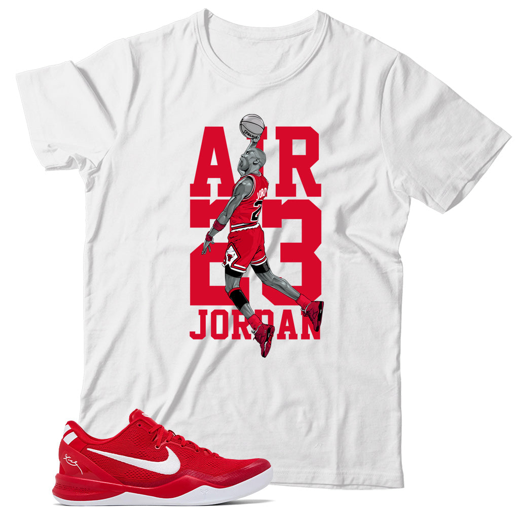 Kobe 8 Protro University Red shirt