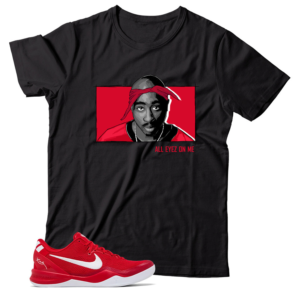 2P T-Shirt Match Nike Kobe 8 Protro University Red