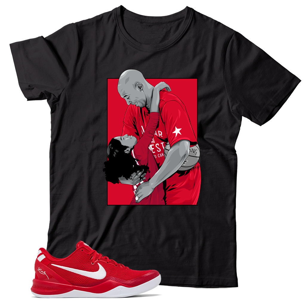 Kobe 8 Protro University Red shirt