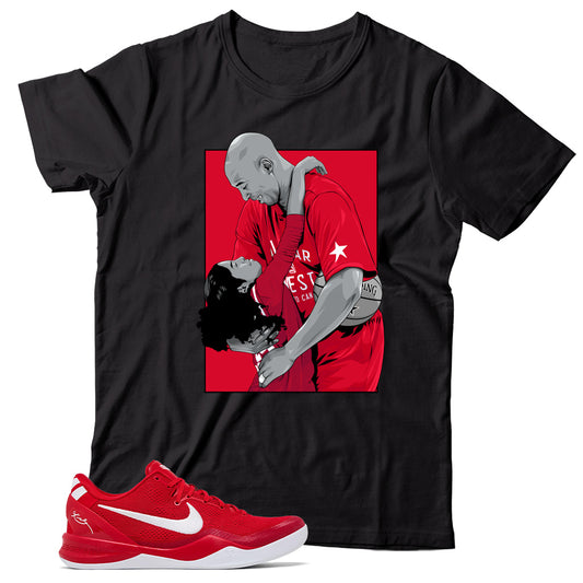 Kobe 8 Protro University Red shirt