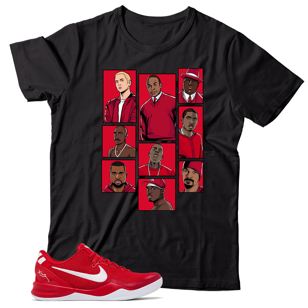 Kobe 8 Protro University Red shirt