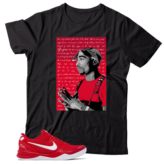 Kobe 8 Protro University Red shirt