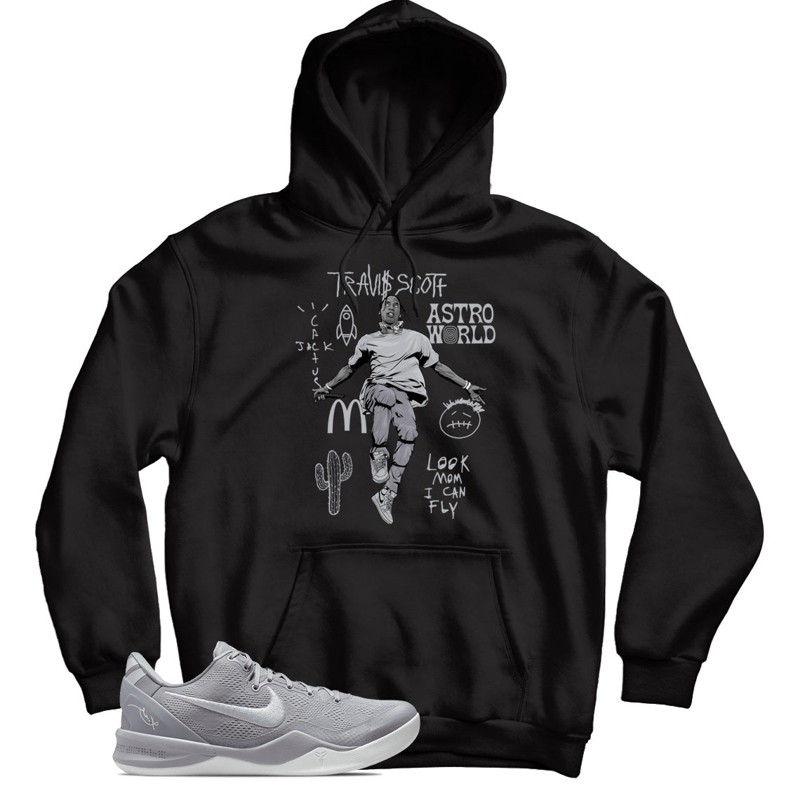 Hoodie Match Nike Kobe 8 Protro Wolf Grey