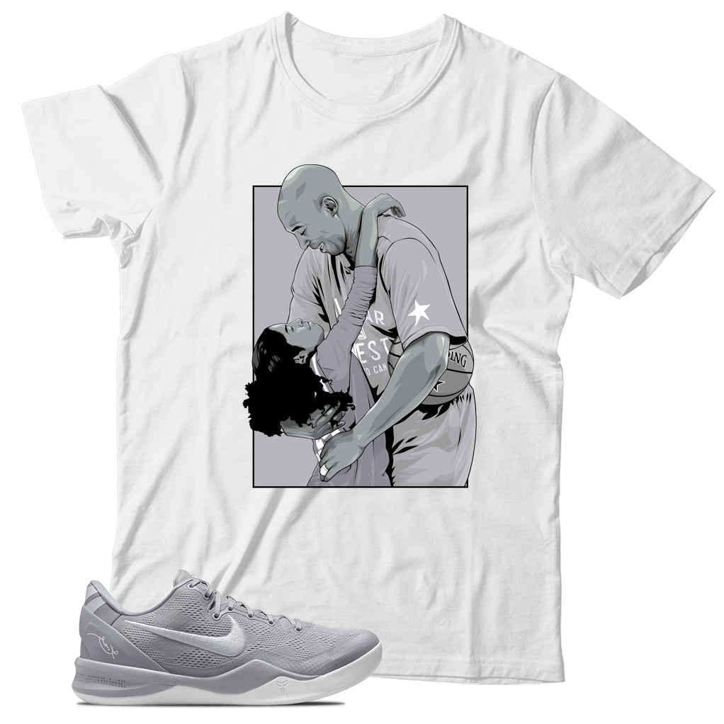 Kobe 8 Protro Wolf Grey shirt