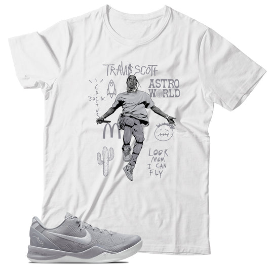 Kobe 8 Protro Wolf Grey shirt