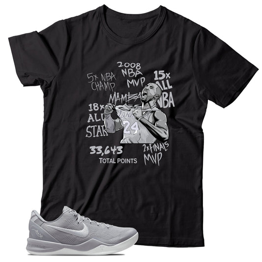 Kobe 8 Protro Wolf Grey shirt