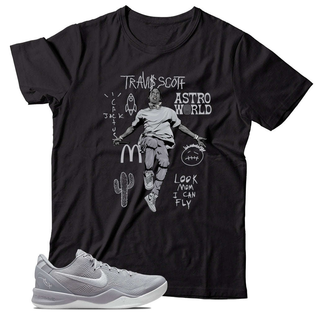 Kobe 8 Protro Wolf Grey shirt