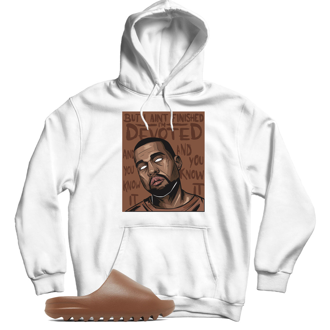 Yeezy Slide Flax hoodie