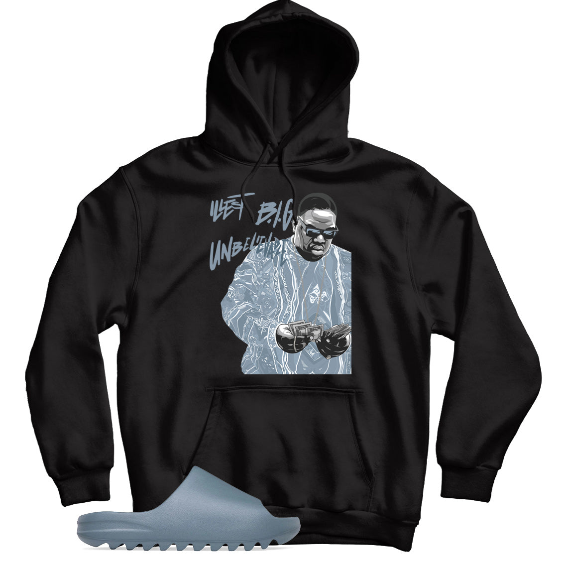 Yeezy Slide Slate Marine hoodie