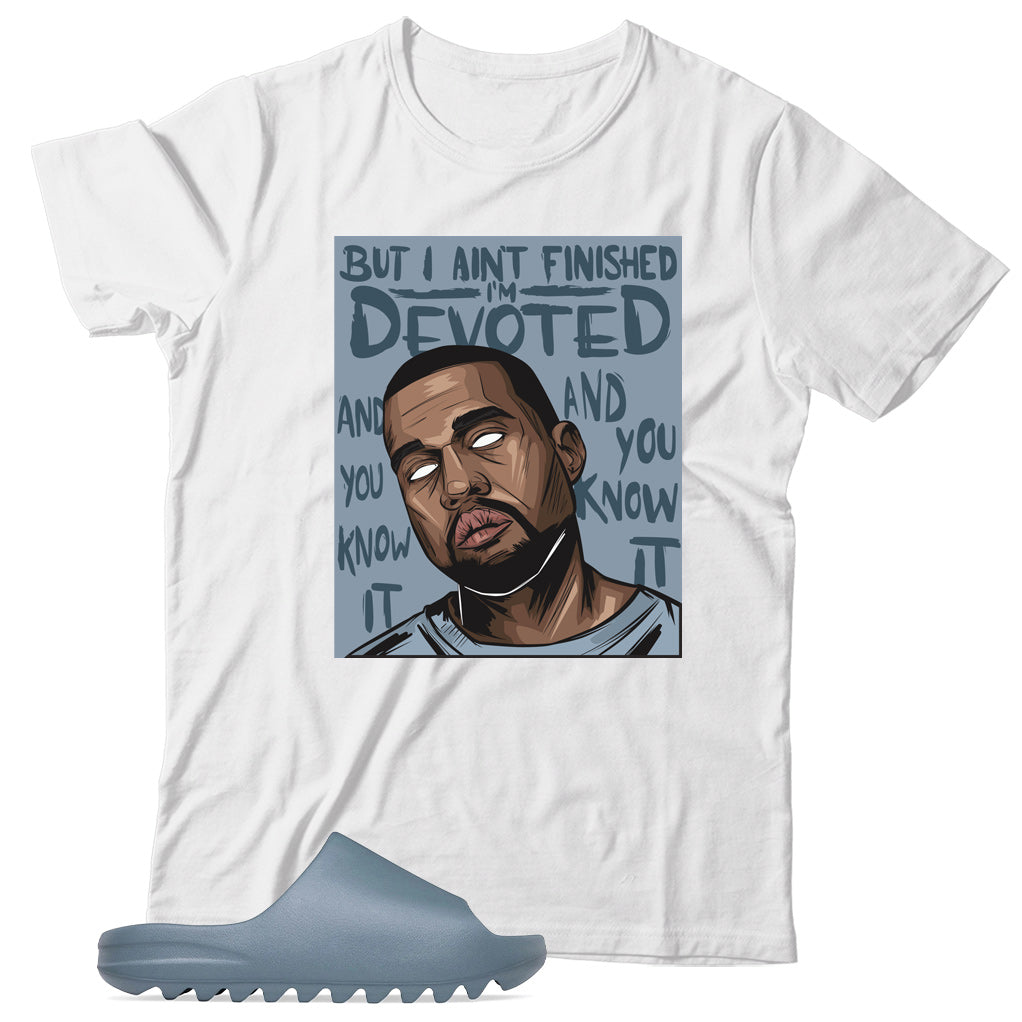 Yeezy Slide Slate Marine shirt