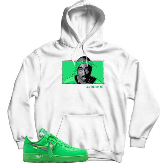 Off-White x Nike Air Force 1 Low Green Spark hoodie