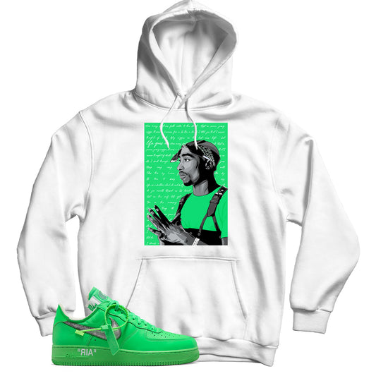 Off-White x Air Force 1 Low Green Spark hoodie