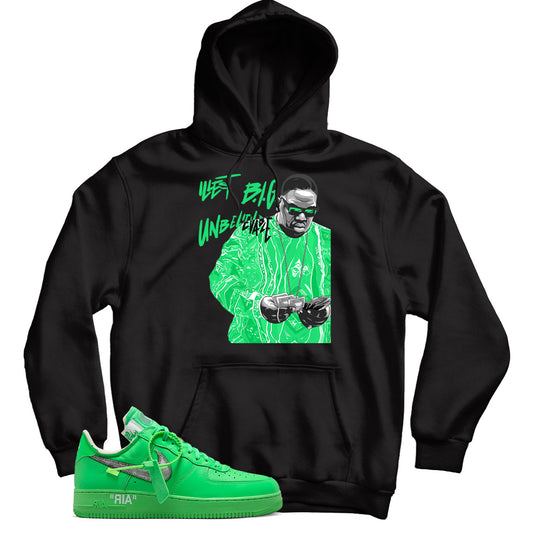 Off-White x Air Force Low Green Spark hoodie