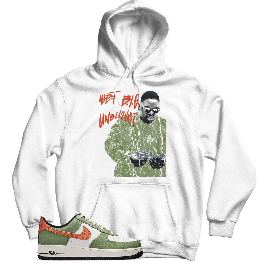 Air Force 1 Low Oil Green hoodie