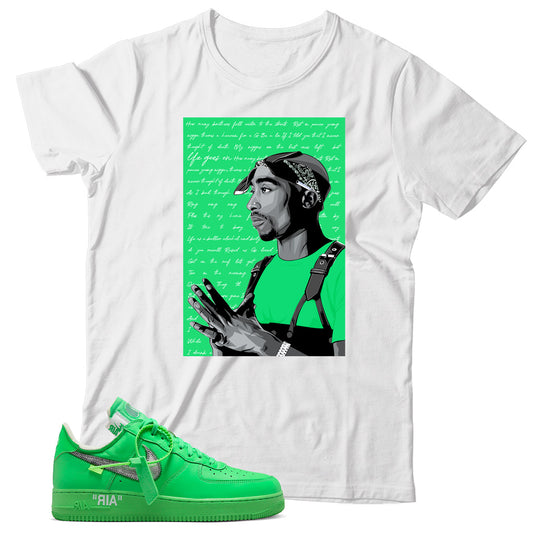 Air Force 1 Low Green Spark shirt