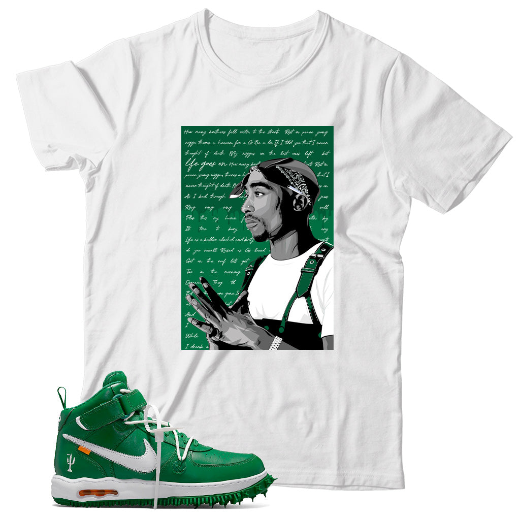 Air Force 1 Off-White Pine Green shirt