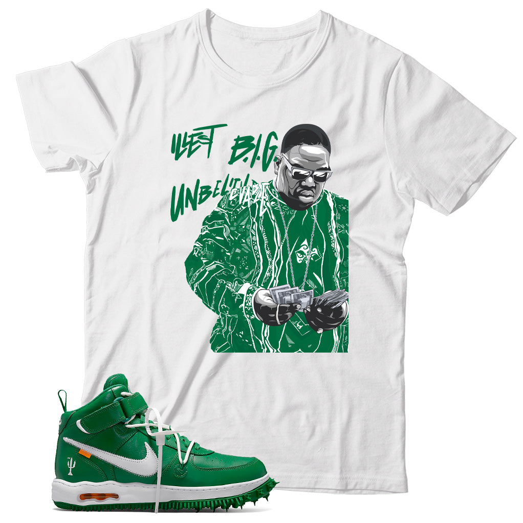 Air Force 1 Off-White Pine Green shirt