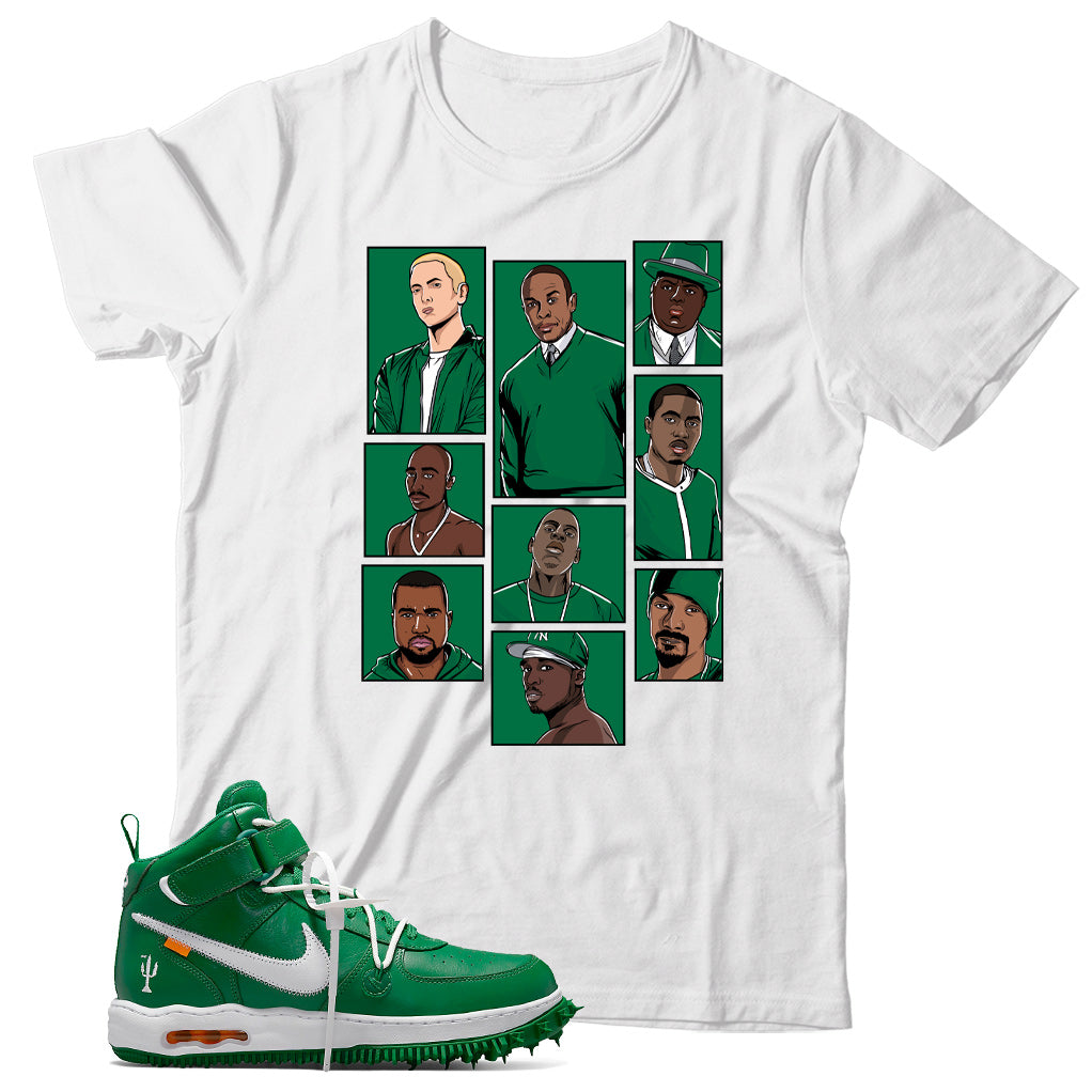 Air Force 1 Off-White Pine Green shirt