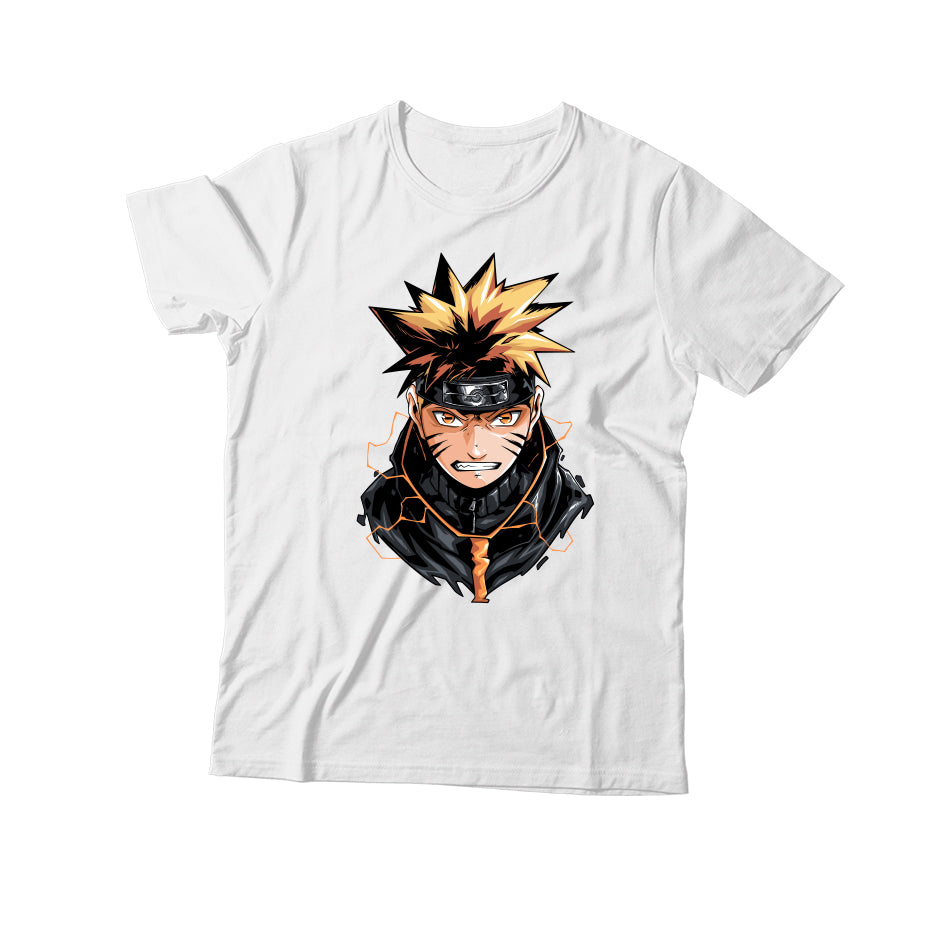 Naruto Short Sleeve Crewneck T-Shirt - White/Black