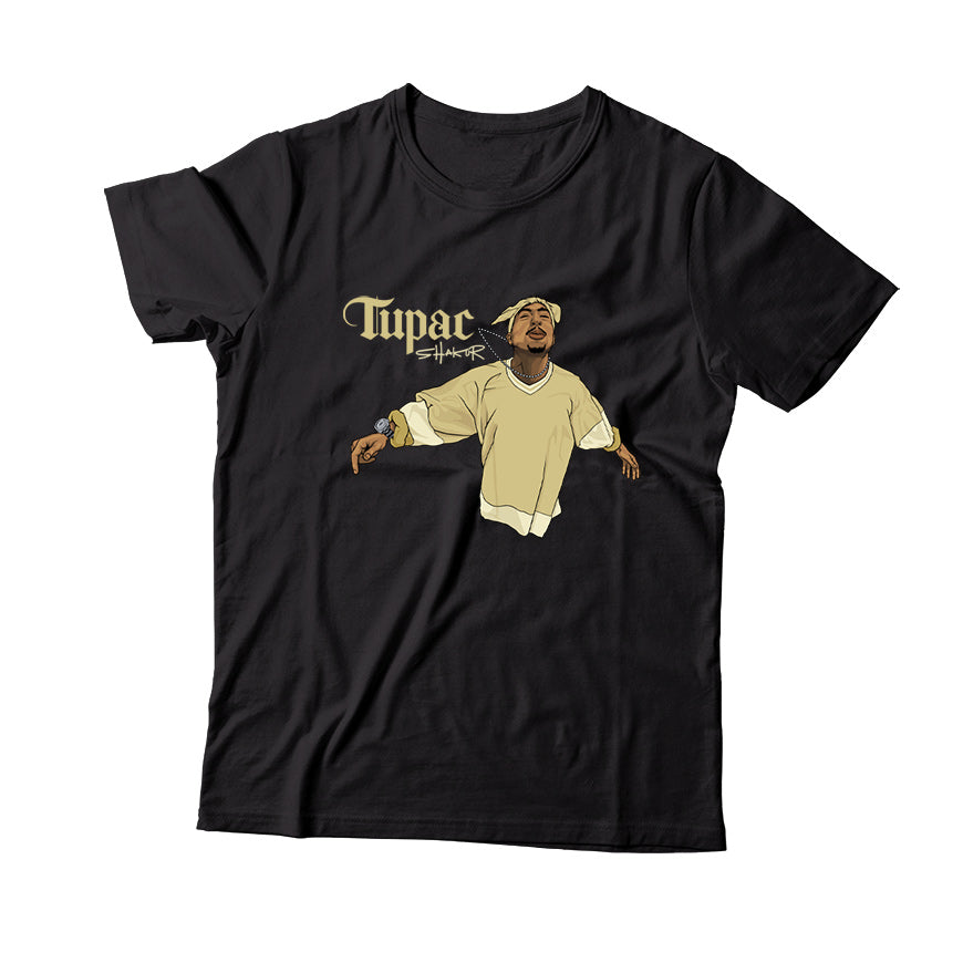 2 Pac(3) T-Shirt Match Cactus Jack x Air Max 1 Saturn Gold (Black)