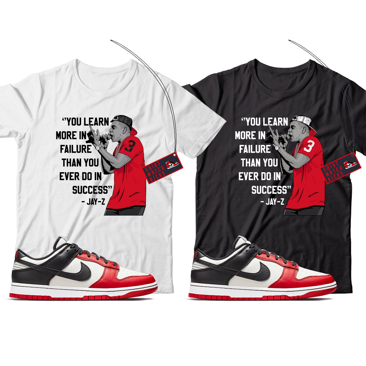 JZ T-Shirt Match Nike Dunk Low NBA 75th Anniversary Chicago