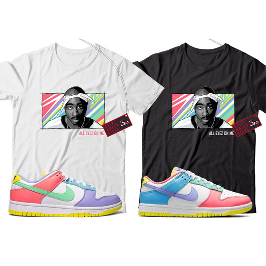 2 Pac T-Shirt Match Nike Dunk Low SE Easter Candy