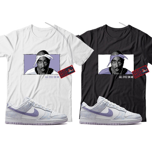 2 Pac T-Shirt Match Nike Dunk Low Purple Pulse