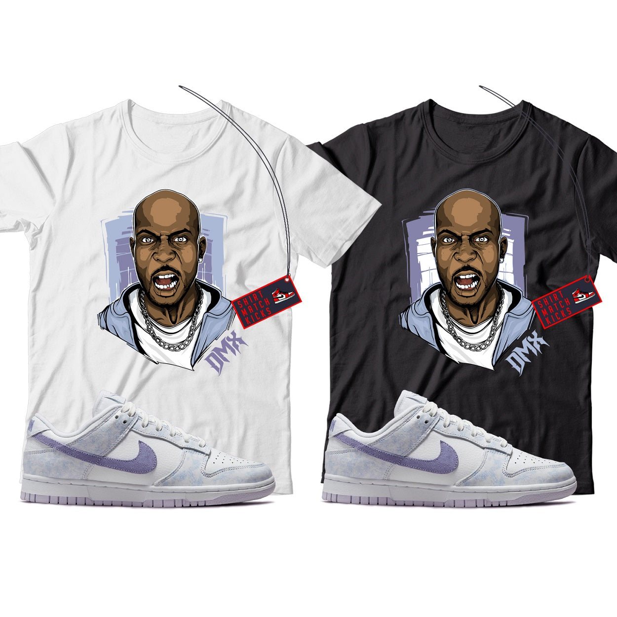 X T-Shirt Match Nike Dunk Low Purple Pulse