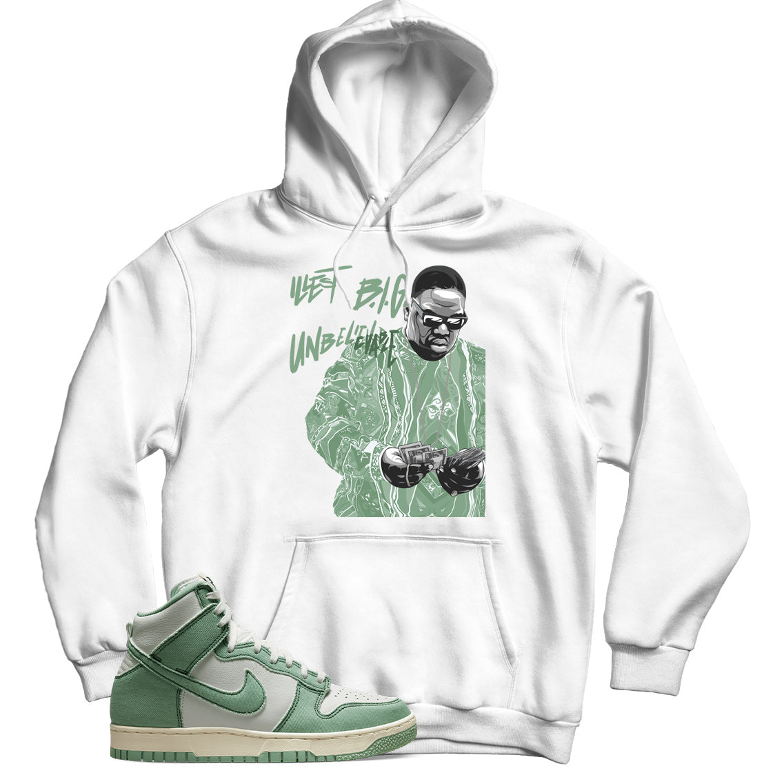 Nike Dunk High 1985 Enamel Green hoodie