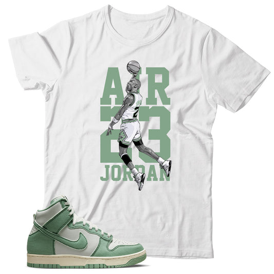 Dunk High Enamel Green shirt