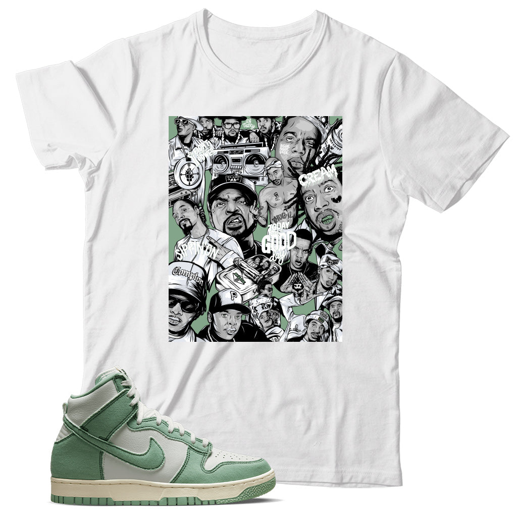 Enamel Green dunks shirt