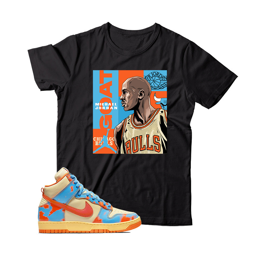 Dunk High 1985 Orange shirt