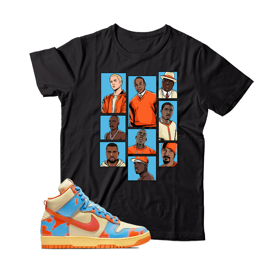 Dunk High 1985 Orange shirt