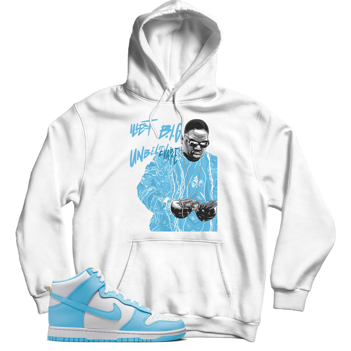 Blue Chill dunks hoodie