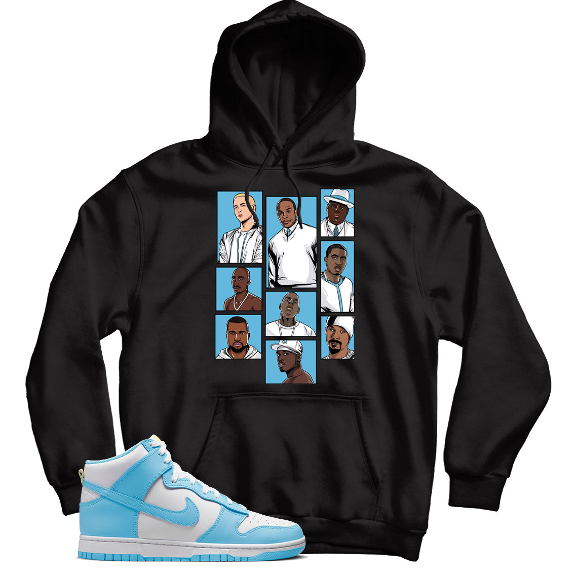 Blue Chill dunks hoodie
