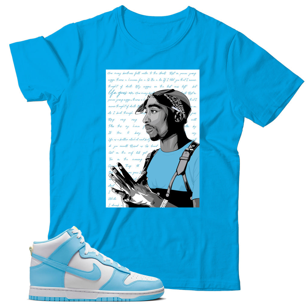 Dunk High Blue Chill shirt