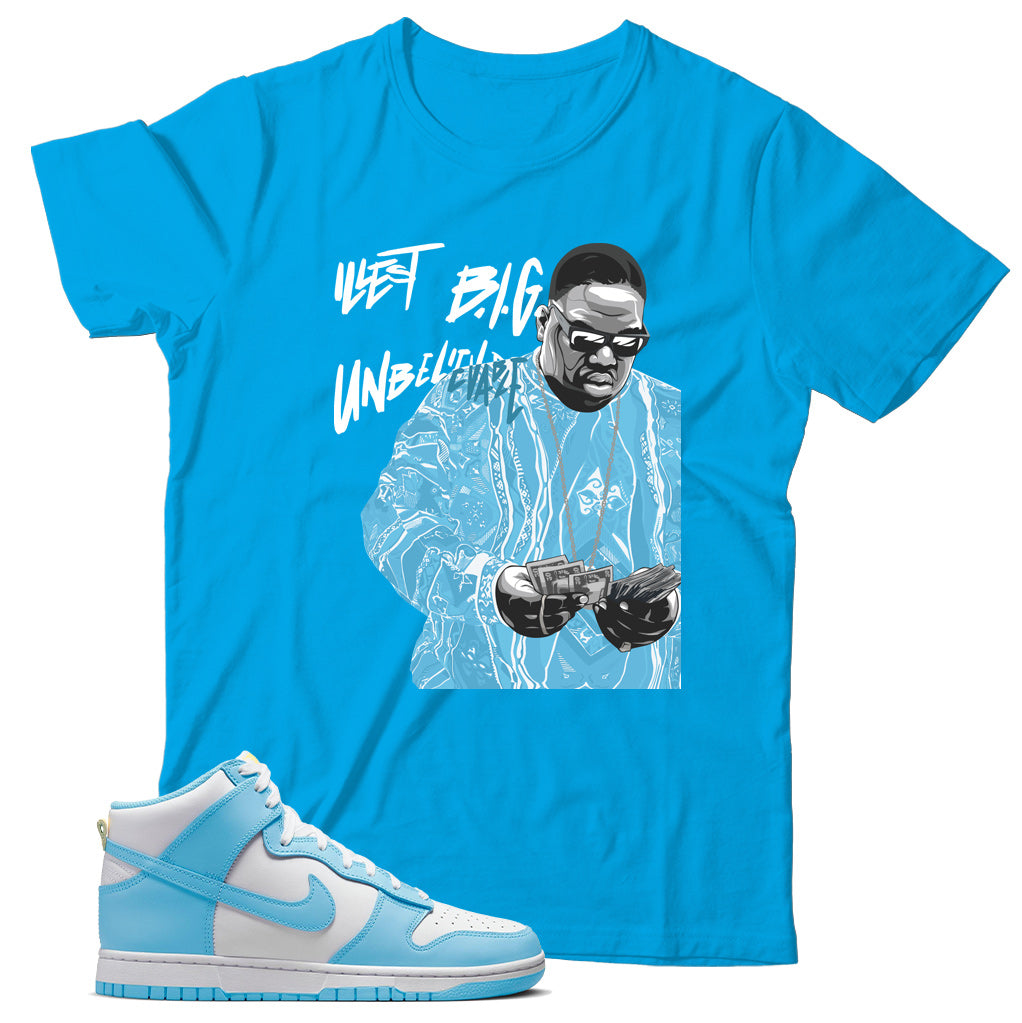 Dunk High Blue Chill shirt