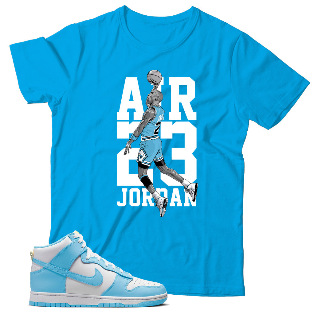 Dunk High Blue Chill shirt