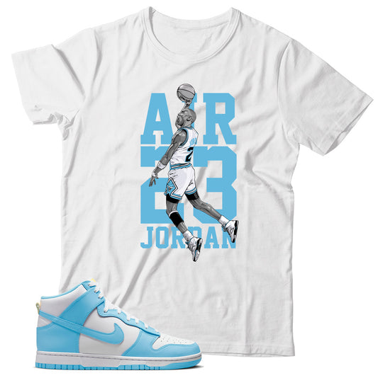 Dunk High Blue Chill shirt