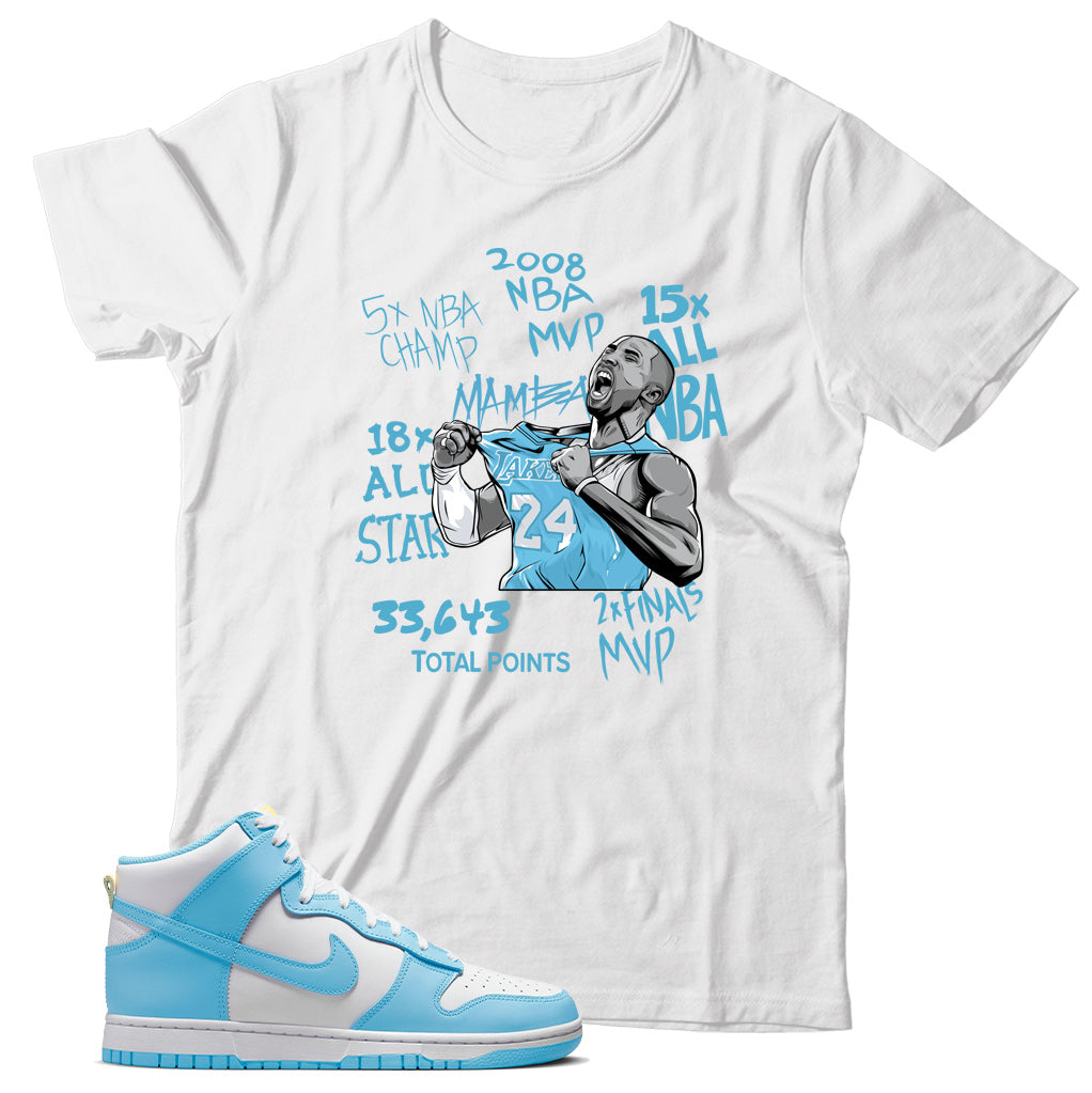 Dunk High Blue Chill shirt