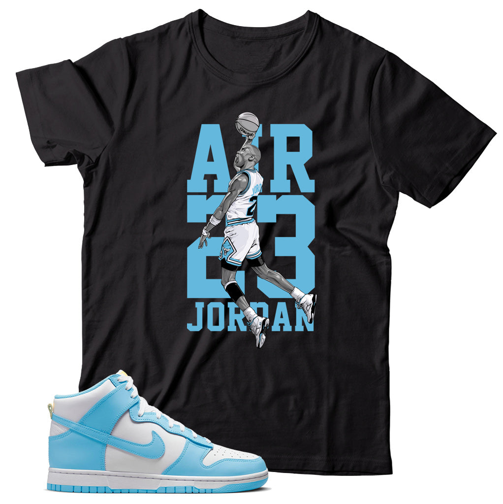 Dunk High Blue Chill shirt