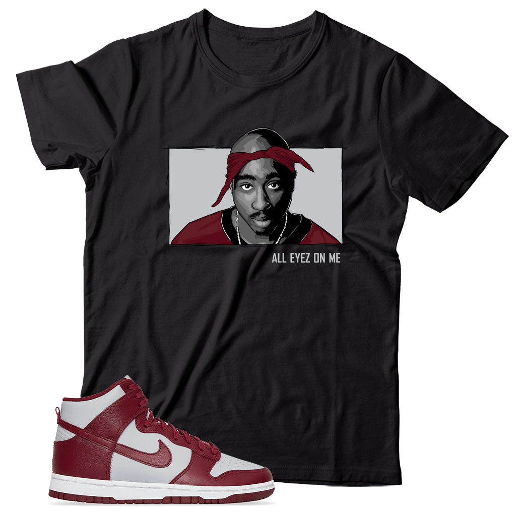 Dunk High Dark Beetroot shirt