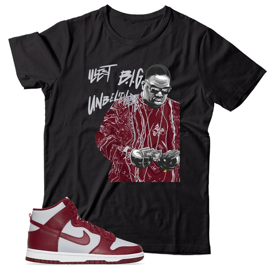 Dunk High Dark Beetroot shirt