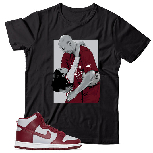 Dark Beetroot Dunks shirt