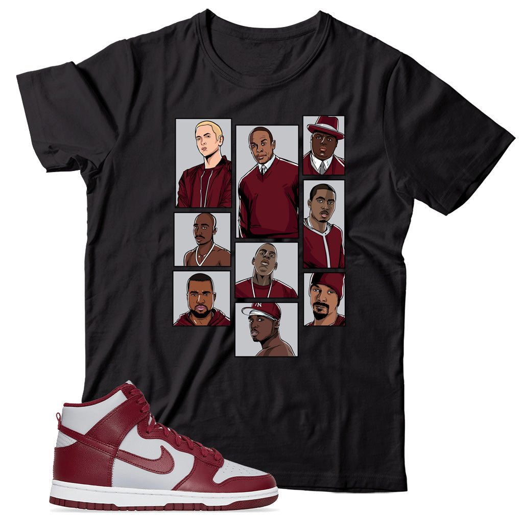 Dark Beetroot Dunks shirt