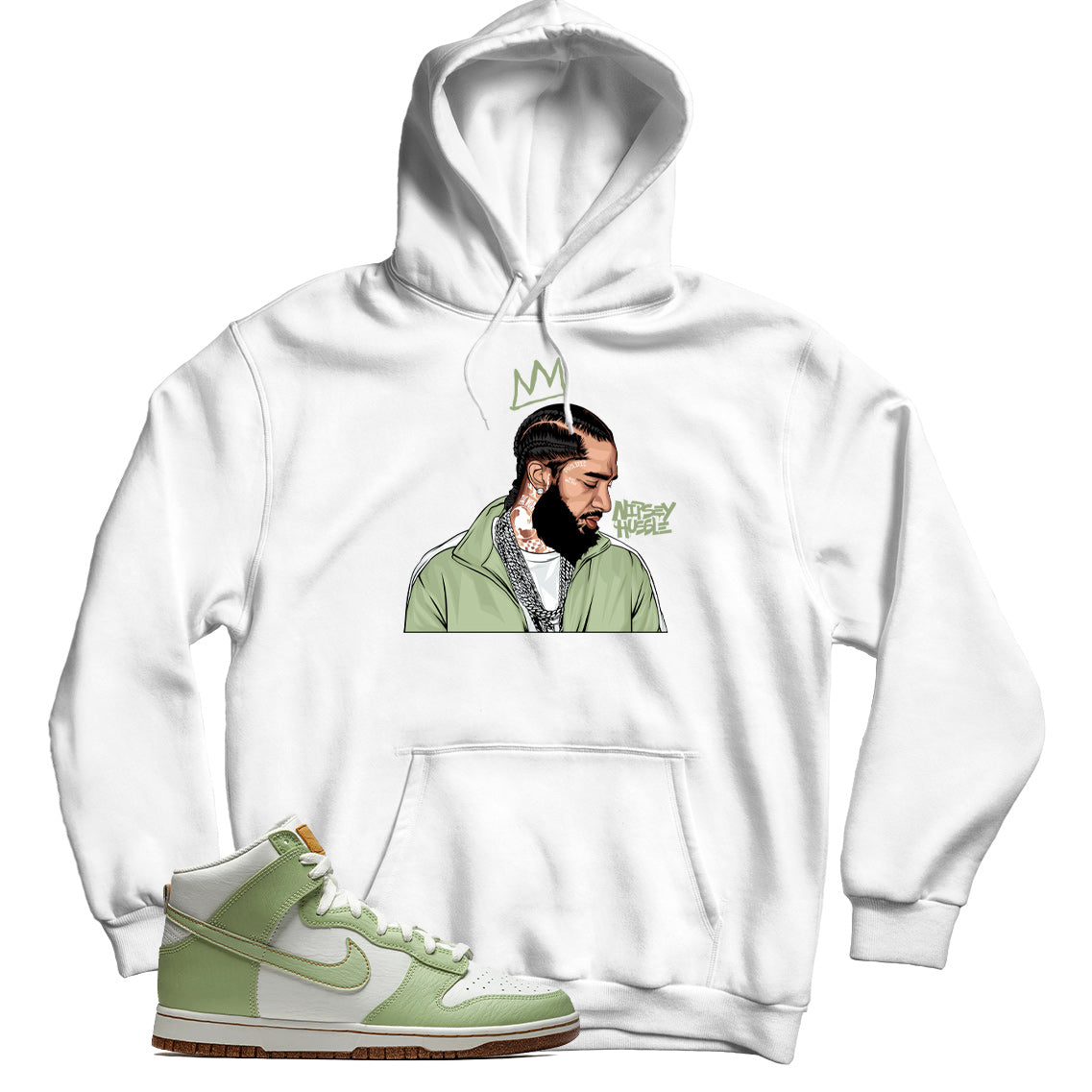 Dunk High Swoosh Honeydew hoodie