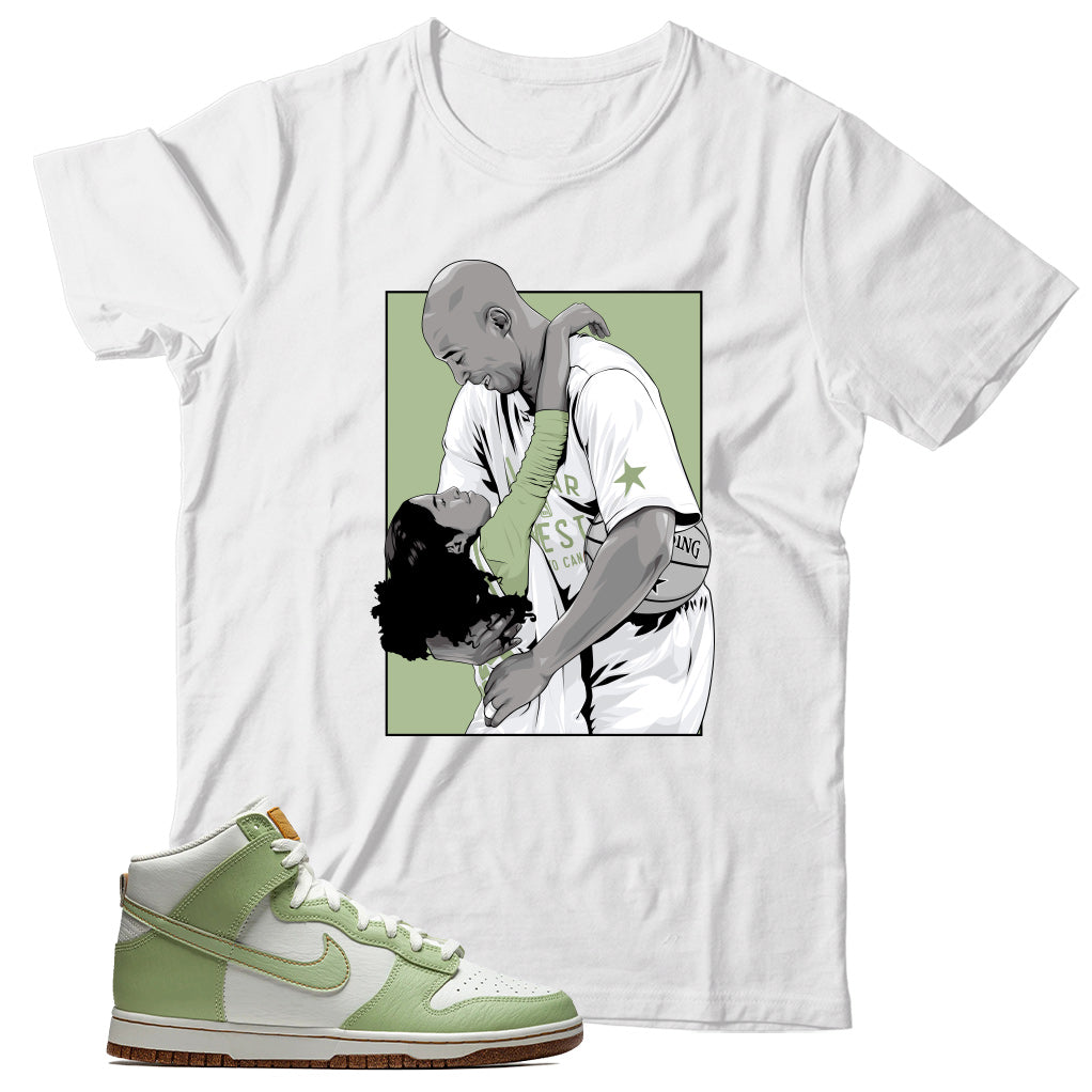 Dunk High Swoosh Honeydew shirt