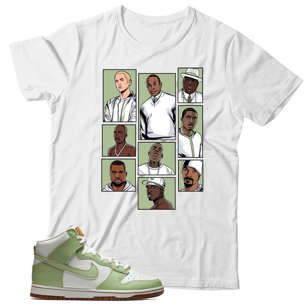 Dunk High Honeydew shirt