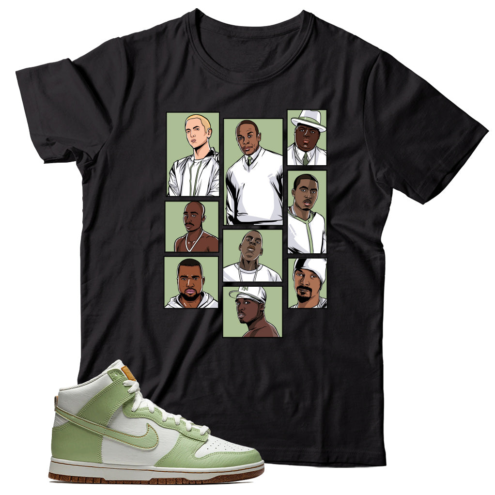 Dunk High Honeydew shirt