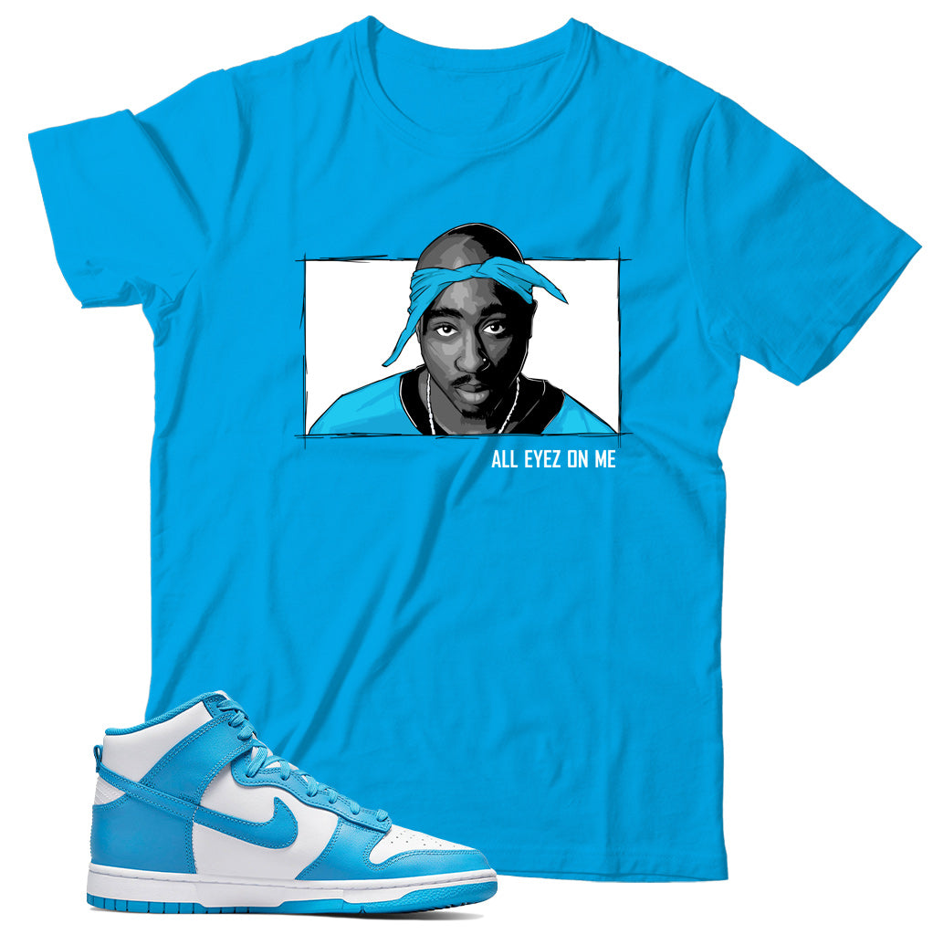 Dunk High Laser Blue shirt